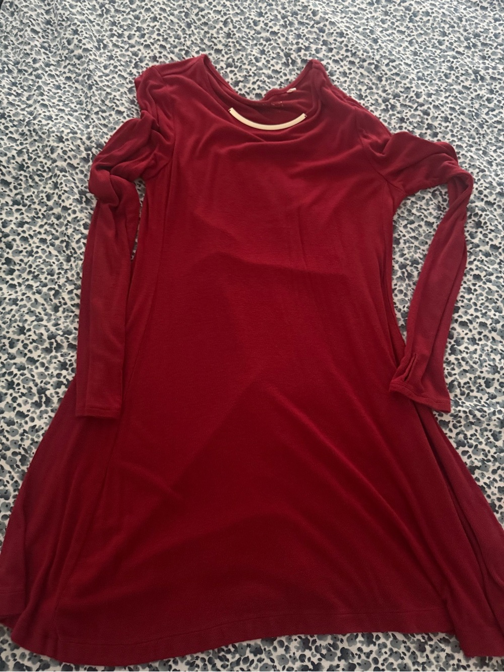 G by Guess Burgundy Long-Sleeve Mini Dress